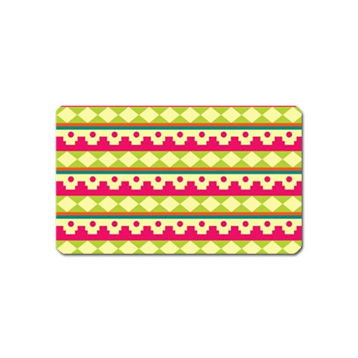 Tribal Pattern Background Magnet (Name Card)