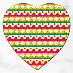 Tribal Pattern Background Jigsaw Puzzle (heart)