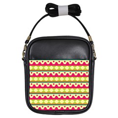 Tribal Pattern Background Girls Sling Bags