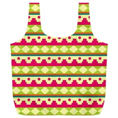 Tribal Pattern Background Full Print Recycle Bags (l) 