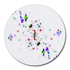 Star Structure Many Repetition Round Mousepads by Amaryn4rt