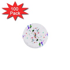 Star Structure Many Repetition 1  Mini Buttons (100 Pack)  by Amaryn4rt