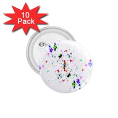 Star Structure Many Repetition 1 75  Buttons (10 Pack)