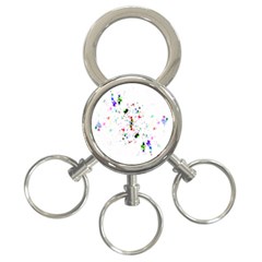 Star Structure Many Repetition 3-ring Key Chains