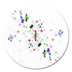 Star Structure Many Repetition Magnet 5  (round) by Amaryn4rt