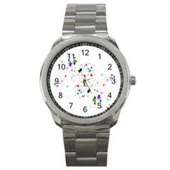 Star Structure Many Repetition Sport Metal Watch by Amaryn4rt