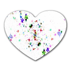 Star Structure Many Repetition Heart Mousepads