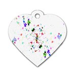 Star Structure Many Repetition Dog Tag Heart (One Side) Front