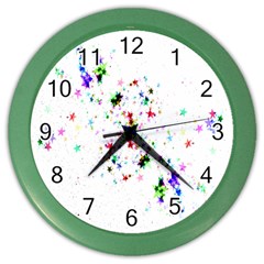 Star Structure Many Repetition Color Wall Clocks