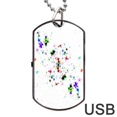 Star Structure Many Repetition Dog Tag Usb Flash (one Side) by Amaryn4rt