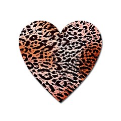 Tiger Motif Animal Heart Magnet by Amaryn4rt