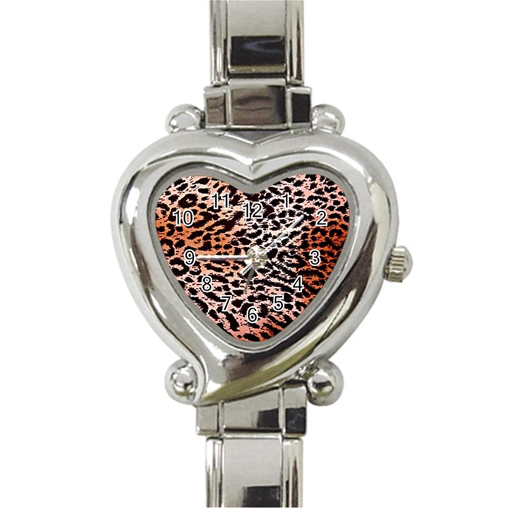 Tiger Motif Animal Heart Italian Charm Watch