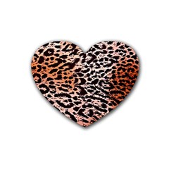 Tiger Motif Animal Heart Coaster (4 Pack)  by Amaryn4rt