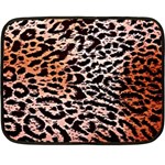 Tiger Motif Animal Fleece Blanket (Mini) 35 x27  Blanket