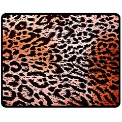 Tiger Motif Animal Fleece Blanket (medium) 