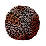 Tiger Motif Animal Standard 15  Premium Flano Round Cushions Front