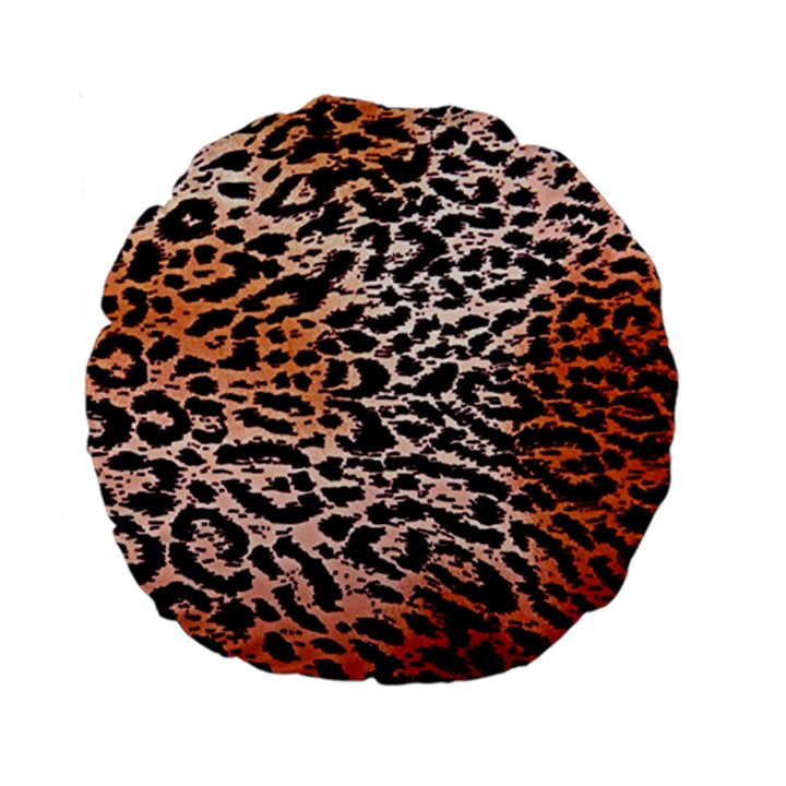 Tiger Motif Animal Standard 15  Premium Flano Round Cushions