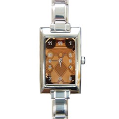 The Elaborate Floor Pattern Of The Sydney Queen Victoria Building Rectangle Italian Charm Watch by Amaryn4rt