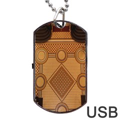 The Elaborate Floor Pattern Of The Sydney Queen Victoria Building Dog Tag Usb Flash (one Side) by Amaryn4rt