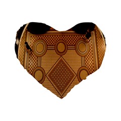 The Elaborate Floor Pattern Of The Sydney Queen Victoria Building Standard 16  Premium Heart Shape Cushions by Amaryn4rt