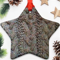 Rib Knit Star Ornament (two Sides)