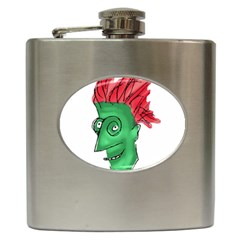 Crazy Man Drawing  Hip Flask (6 Oz)