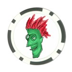 Crazy Man Drawing  Poker Chip Card Guard Front