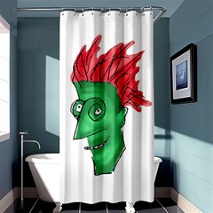 Crazy Man Drawing  Shower Curtain 36  X 72  (stall) 