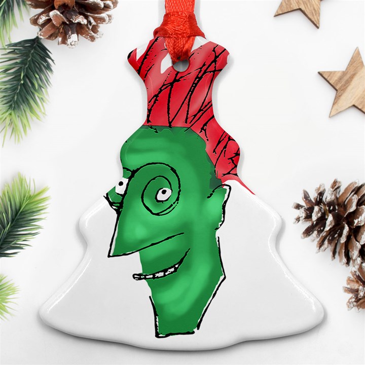 Crazy Man Drawing  Ornament (Christmas Tree) 