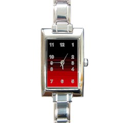 Abstract Of Red Horizontal Lines Rectangle Italian Charm Watch