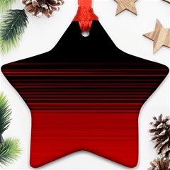 Abstract Of Red Horizontal Lines Ornament (star)