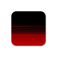 Abstract Of Red Horizontal Lines Rubber Square Coaster (4 Pack) 