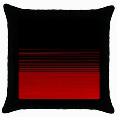 Abstract Of Red Horizontal Lines Throw Pillow Case (black)