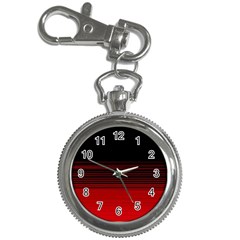 Abstract Of Red Horizontal Lines Key Chain Watches