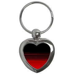 Abstract Of Red Horizontal Lines Key Chains (heart)  by Amaryn4rt