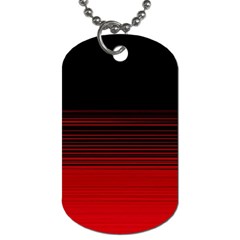 Abstract Of Red Horizontal Lines Dog Tag (two Sides)