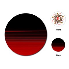 Abstract Of Red Horizontal Lines Playing Cards (round) 