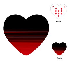 Abstract Of Red Horizontal Lines Playing Cards (heart) 