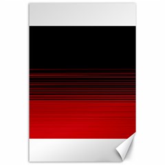 Abstract Of Red Horizontal Lines Canvas 24  X 36 