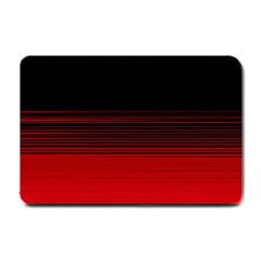 Abstract Of Red Horizontal Lines Small Doormat 