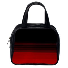 Abstract Of Red Horizontal Lines Classic Handbags (one Side)