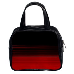 Abstract Of Red Horizontal Lines Classic Handbags (2 Sides)