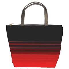 Abstract Of Red Horizontal Lines Bucket Bags by Amaryn4rt