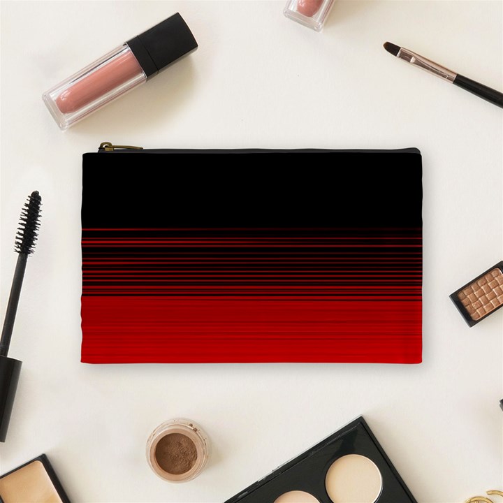 Abstract Of Red Horizontal Lines Cosmetic Bag (Medium) 