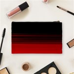 Abstract Of Red Horizontal Lines Cosmetic Bag (Medium)  Back