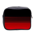 Abstract Of Red Horizontal Lines Mini Toiletries Bag 2-Side Back