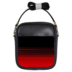 Abstract Of Red Horizontal Lines Girls Sling Bags