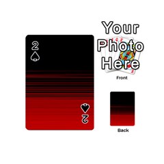 Abstract Of Red Horizontal Lines Playing Cards 54 (mini) 