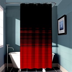 Abstract Of Red Horizontal Lines Shower Curtain 36  X 72  (stall) 