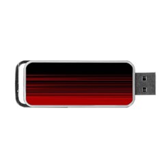 Abstract Of Red Horizontal Lines Portable Usb Flash (one Side)